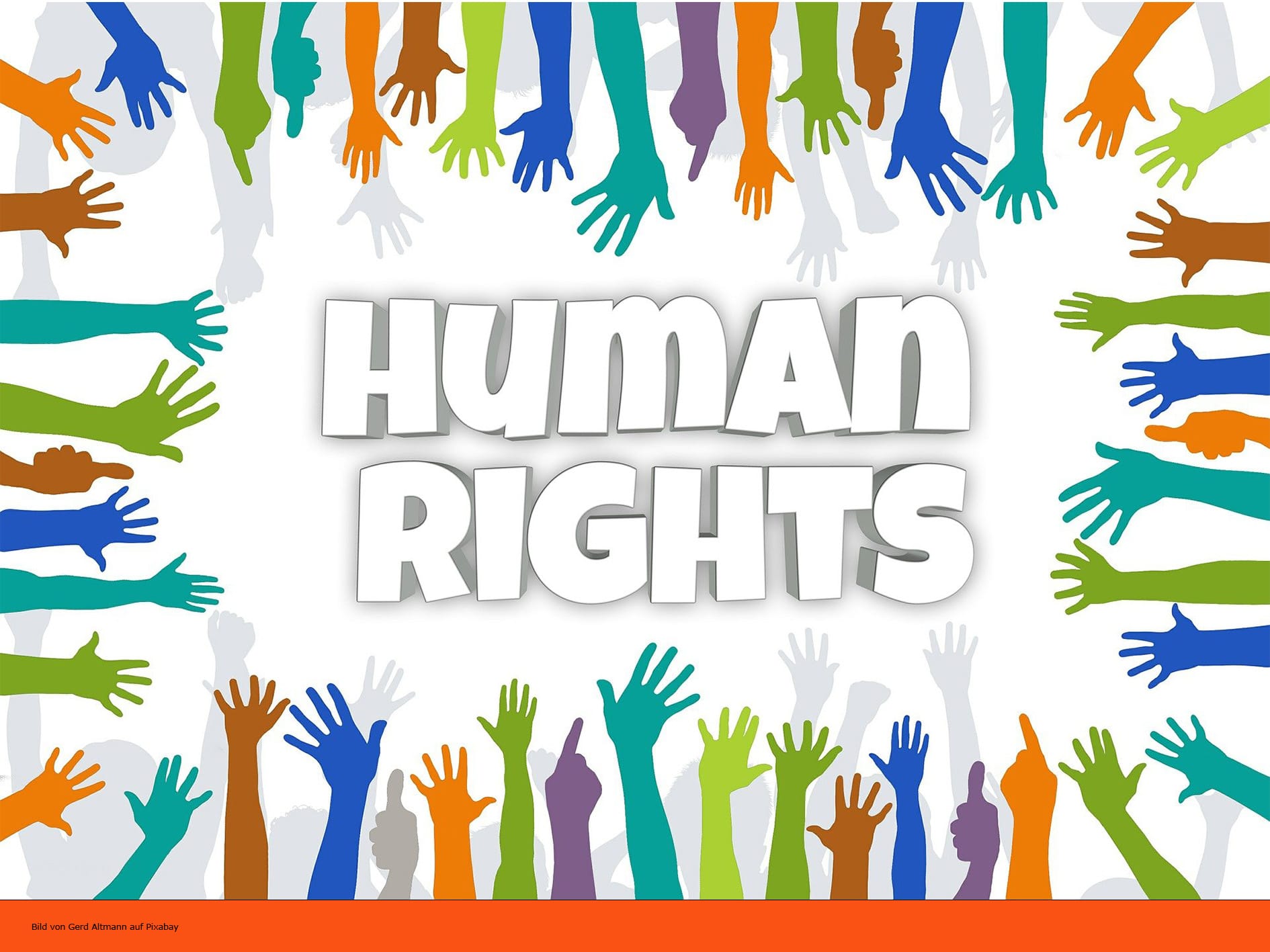 Human Rights Schriftzug, Bild von Gerd Altmann auf Pixabay